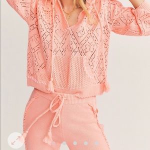 Love shack fancy knitted lounge set.